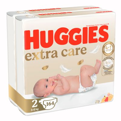 ϳ Huggies Extra Care 2 (3-6 ) M-Pack 164  (5029054234778_5029053549637) -  2
