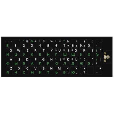    XoKo 48 keys UA/rus green, Latin white (XK-KB-STCK-SM) -  1