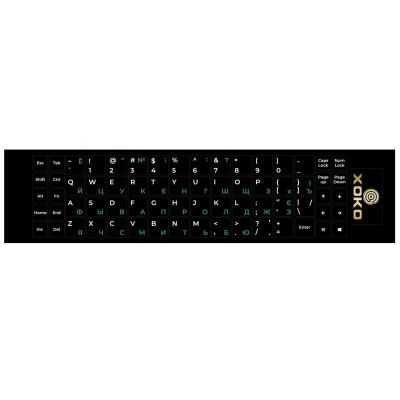    XoKo 68 keys UA/rus green, Latin white (XK-KB-STCK-MD) -  1