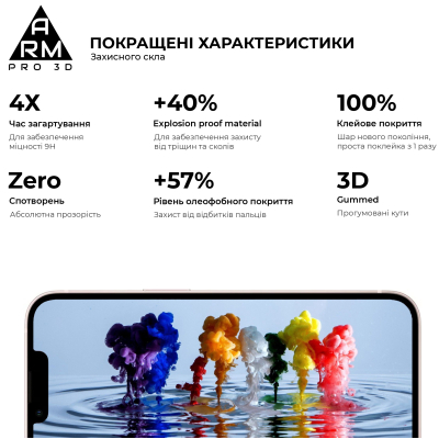 ������ �������� Armorstandart Pro 3D Apple iPhone 13 Pro Max Black (ARM60265) - �������� 3