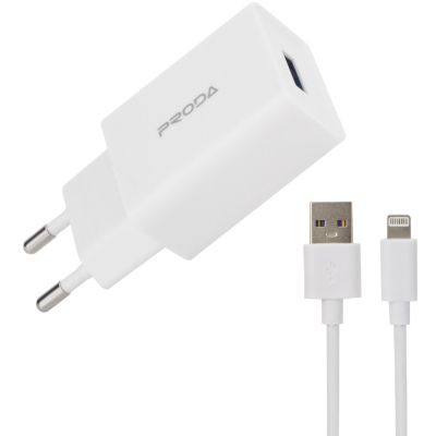 �������� ������� Proda USB 2,4A + USB Lightning cable (PD-A43i-WHT) - �������� 1