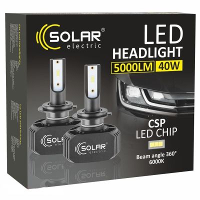 ��������� SOLAR H7 LED 12/24V 40W 5000Lm 6000K, CSP1860 (8207) - �������� 3