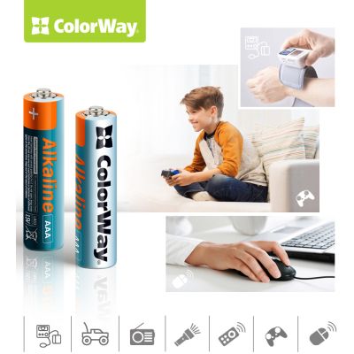 ��������� AAA (LR03), ��������, �olorWay Alkaline Power, 24 ��, 1.5V, Plactic box (CW-BALR03-24PB) - �������� 2