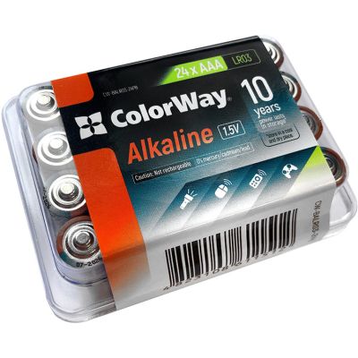 ��������� AAA (LR03), ��������, �olorWay Alkaline Power, 24 ��, 1.5V, Plactic box (CW-BALR03-24PB) - �������� 3