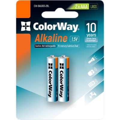 ��������� ColorWay AAA LR03 Alkaline Power (�����) * 2 blister (CW-BALR03-2BL) - �������� 1