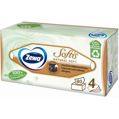 �������� ������������� Zewa Softis Natural Soft 80 ��. (7322541351414) - �������� 1