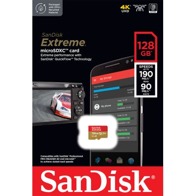 ����� ������ SanDisk 128GB microSD class 10 UHS-I U3 Extreme (SDSQXAA-128G-GN6MN) - �������� 3