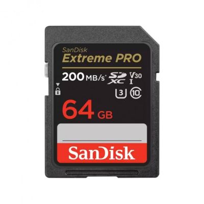  '  ' SanDisk 64GB SD class 10 UHS-I U3 V30 Extreme PRO (SDSDXXU-064G-GN4IN) -  1