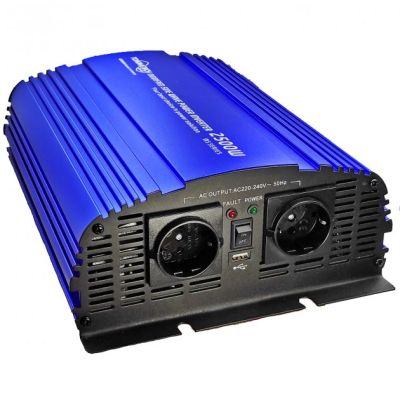 ������������� �������� 12V/220V MS-2500 2500W, approximate sinusoid, USB, Shuko*2 Tommatech (29448) - �������� 1