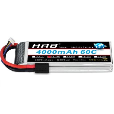    HRB Lipo 3s 11.1V 4000mAh 60C Battery (Weight under 300g) (HR-4000MAH-3S-60C) -  1