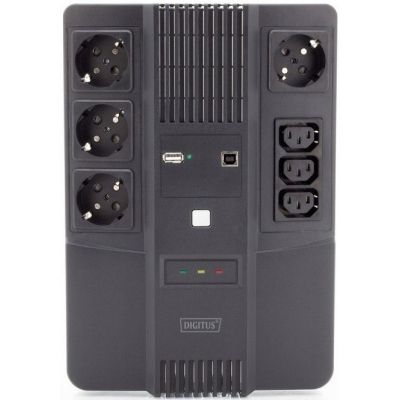 Digitus    All-in-One, 600VA/360W, LED, 4xSchuko/3xC13, RJ45, USB DN-170110 -  2