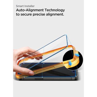 ������ �������� Spigen Apple Iphone 14 Pro Glas tR Align Master FC (2 Pack), Black (AGL05216) - �������� 4