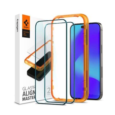 ������ �������� Spigen Apple Iphone 14 Pro Glas tR Align Master FC (2 Pack), Black (AGL05216) - �������� 1