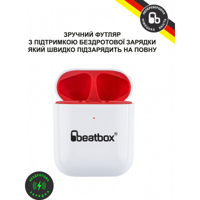 ��������� BeatBox PODS AIR 2 Wireless Charging White-Red (bbpair2wcwr) - �������� 4