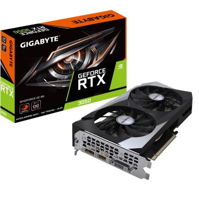  GIGABYTE GeForce RTX3050 8Gb WINDFORCE OC (GV-N3050WF2OC-8GD) -  1