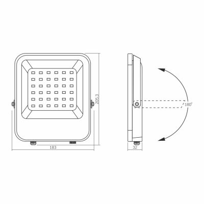��������� Videx LED VIDEX 50W RGB 220V (VL-F3-50-RGB) - �������� 3