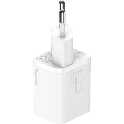   Baseus Super Si 1C 20W With Simple Wisdom Data Cable Type-C/iP White (TZCCSUP-B02) -  3