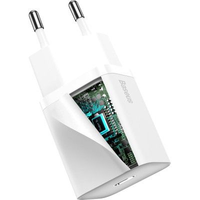   Baseus Super Si 1C 20W With Simple Wisdom Data Cable Type-C/iP White (TZCCSUP-B02) -  4