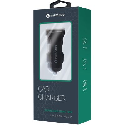 �������� ������� MAKE 12W 2.4A+2.4� Black (MCW-221BK) - �������� 2