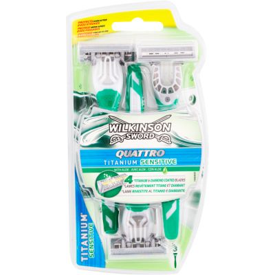 ������ Wilkinson Sword Quattro Titanium Sensitive 3 ��. (4027800707706) - �������� 1