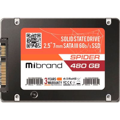 SSD  Mibrand Spider 480GB 2.5" (MI2.5SSD/SP480GBST) -  1