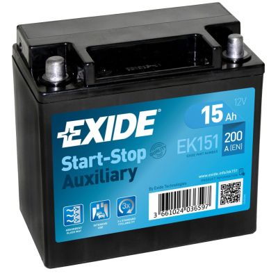 ����������� ������������� EXIDE START STOP AUXILIARY 15Ah (+/-) (200EN) (EK151) - �������� 1