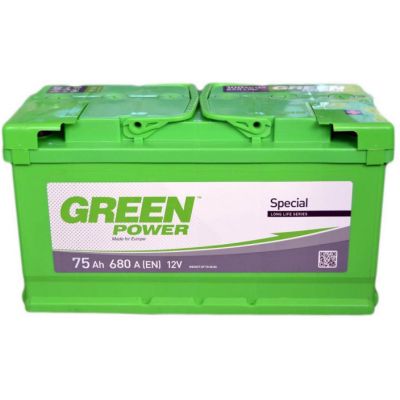   GREEN POWER Standart 75Ah  (-/+) (680EN) (22362) -  1