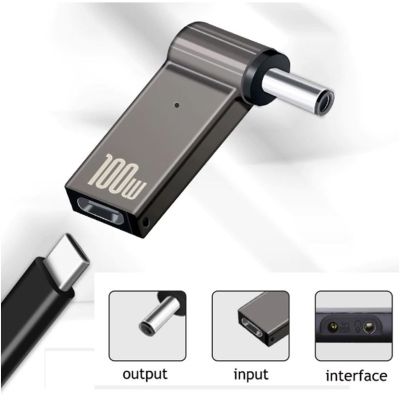  PD 100W USB Type-C Female to DC Male Jack 4.5x3.0 mm HP ST-Lab (PD100W-4.5x3.0mm-HP) -  2