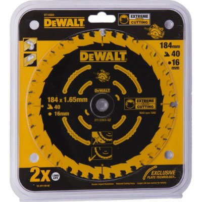 ���� ������� DeWALT EXTREME, 184 � 16 ��, 40 z, ATB, 18 ����, ������������ ������������ (DT10303) - �������� 2