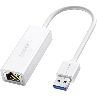 ���������� USB 3.0 AM to RJ45 Ethernet 1000Mbps CR111 White Ugreen (20255) - �������� 1