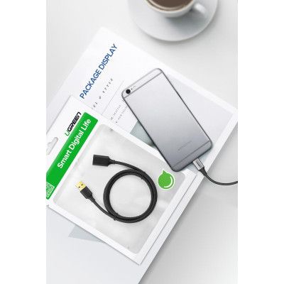 ���� ������ USB 3.0 AM/AF 2.0m US129 Black Ugreen (10373) - �������� 10