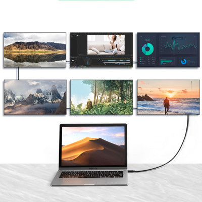 ���� ������ USB-C to USB-C 0.8m USB 4.0 THUNDERBOLTUS501 8K40Gbps Black UGREEN (30389) - �������� 5