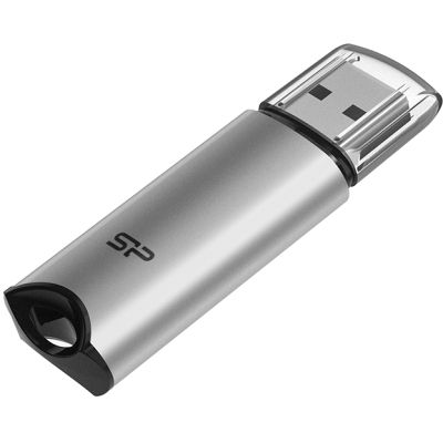 USB ���� ���������� Silicon Power 64 GB Silicon M02 Aluminum Silver USB 3.2 (SP064GBUF3M02V1S) - �������� 2