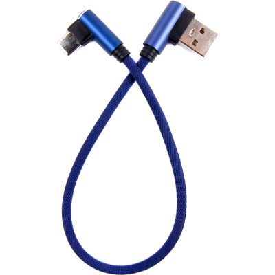   USB 2.0 AM to Type-C 0.25m blue Dengos (NTK-TC-UG-SHRT-SET-BLUE) -  1