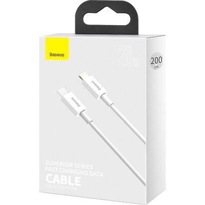 ���� ������ USB-C to Lightning 1.0m 20W Superior Series White Baseus (CATLYS-A02) - �������� 10