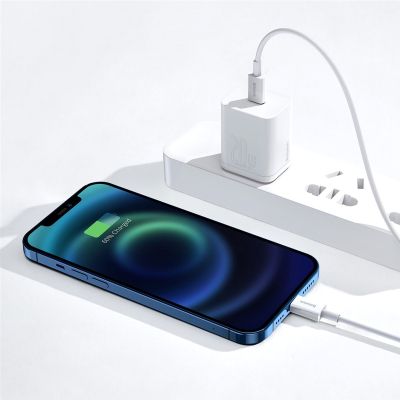 ���� ������ USB-C to Lightning 1.0m 20W Superior Series White Baseus (CATLYS-A02) - �������� 7