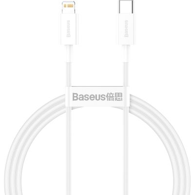 ���� ������ USB-C to Lightning 1.0m 20W Superior Series White Baseus (CATLYS-A02) - �������� 1