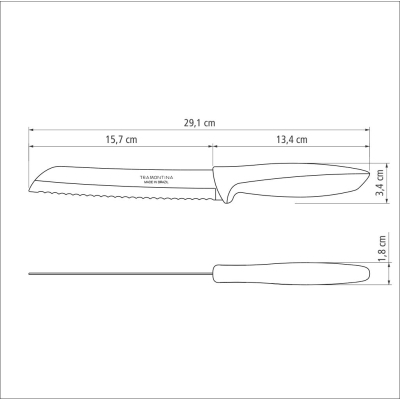 �������� ��� Tramontina Plenus Light Grey Bread 178 �� (23422/137) - �������� 3