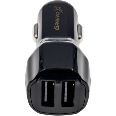 ������������ �������� ������� Grand-X CH-28, 3,4A, 12-24V, Black 2USB 5V/3.4A - �������� 2