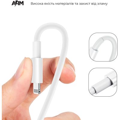 ���� ������ USB-C to USB-C 2.0m ABMLL82 white Armorstandart (ARM63474) - �������� 3