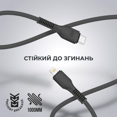 ���� ������ USB-C to Lightning 1.0m AR88 3A Black Armorstandart (ARM65287) - �������� 2