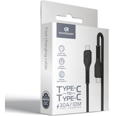   USB-C to USB-C 1.0m AR88 3A black Armorstandart (ARM65293) -  4