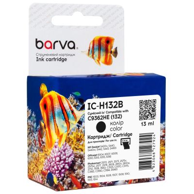 �������� Barva HP 132 black/C9362HE, 13 �� (IC-H132B) - �������� 1