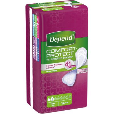   Depend Comfort-Protect Mini Pads 14 . (5029053561646) -  1