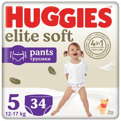 ϳ������ Huggies Elite Soft 5 (12-17��) Mega 34 �� (5029053549354) - �������� 1