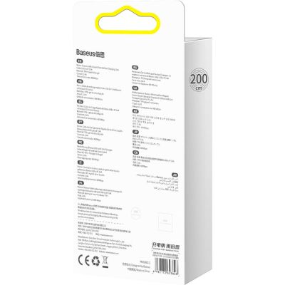   USB 2.0 AM to Lightning 2.0m 2.4A Jelly Liquid Silica Gel Black Baseus (CAGD000101) -  5