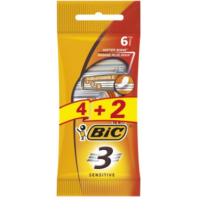 ������ Bic 3 Sensitive 4 + 2 ��. (3086126693279) - �������� 1