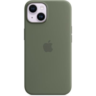    Apple iPhone 14 Silicone Case with MagSafe - Olive,Model A2910 (MQU83ZE/A) -  5