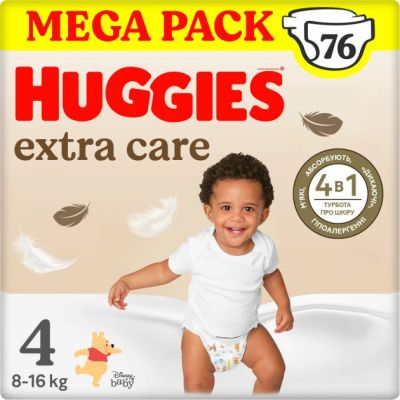 ϳ Huggies Extra Care Size  4 (8-16 ) 76  (5029053583167) -  1