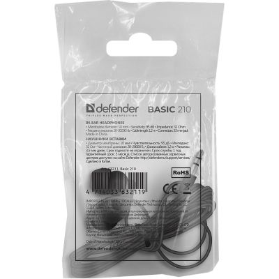 ��������� Defender Basic 210 Black (63211) - �������� 2